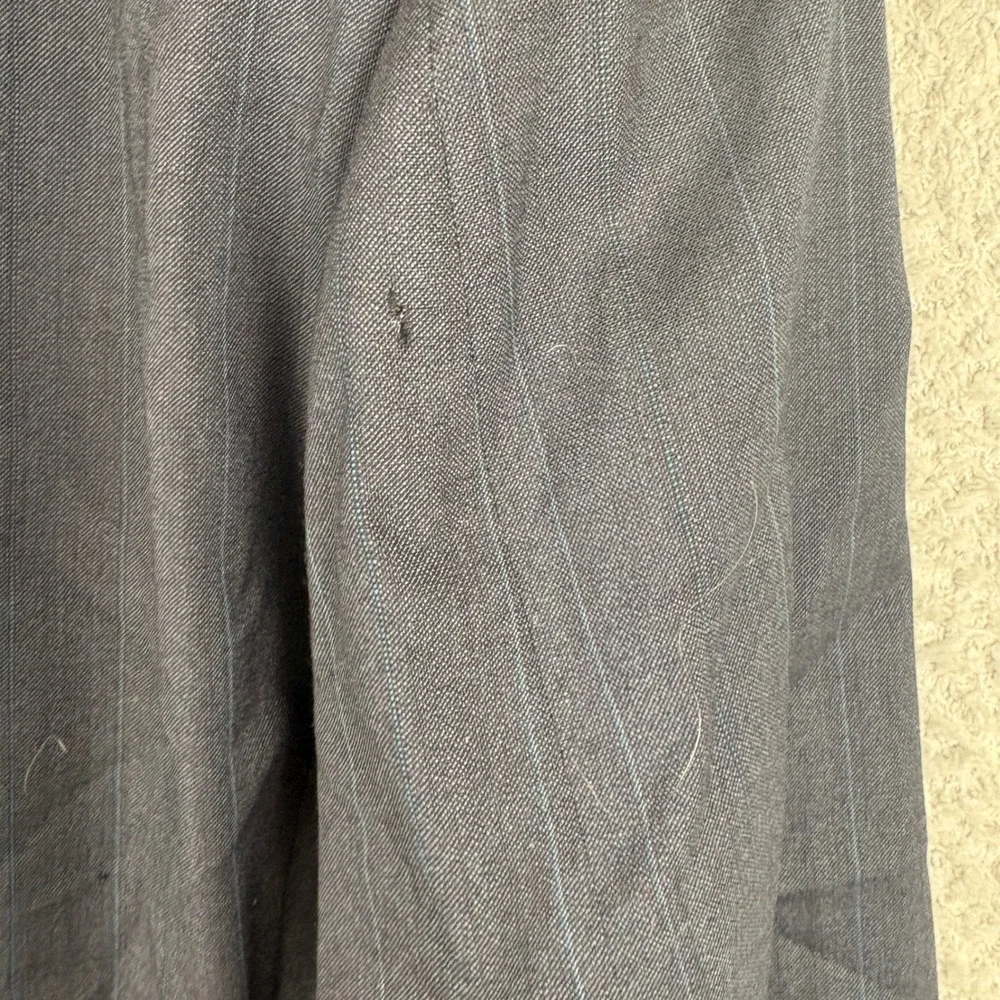 Canali Blazer Mens 46 Gray Pinstripe Double Breasted Wool Sport Coat Italy Y2K